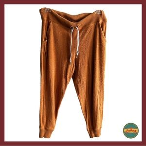 Aerie - Burnt Orange Joggers with Drawstring Waist and Pockets Size Medium